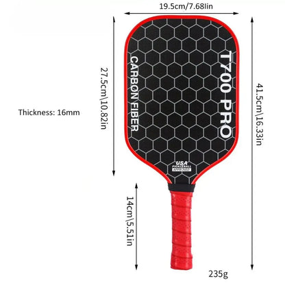 Fashion T700 Pickleball Paddle 16MM Frosted Surface Pickle Ball Paddle USAPA Approved Lightweight Professional Game Supplies
